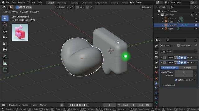 【blender】ハートアイコンを超簡単モデリング！