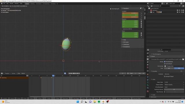 Bouncing Ball Blender Tutorial - squash and stretch for beginners