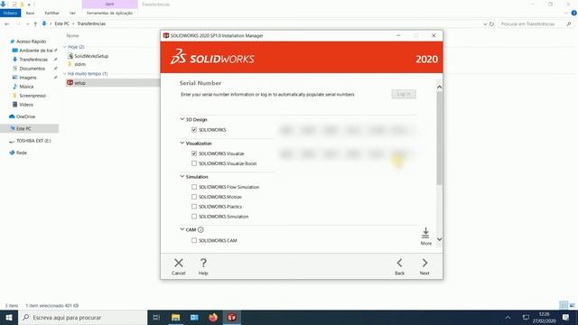 Criar SOLIDWORKS ID e obter as transferências