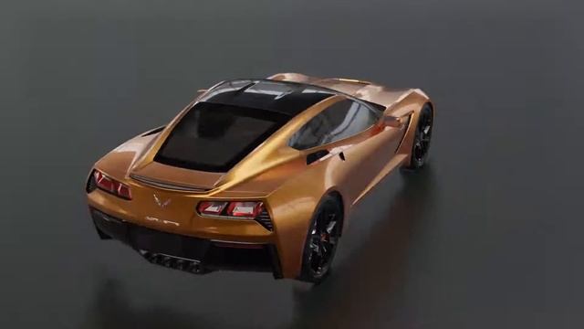 Cheverolet Corvette Render Eevee Blender 2.8x