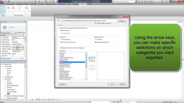 MDX Exporter for Revit- How to Export Meta Data from 3D Revit Model