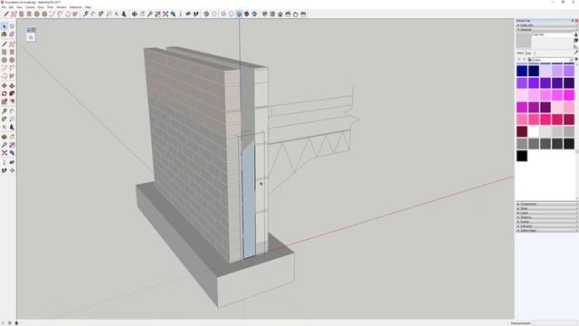 SketchUp Tutorial - Modelling a foundation detail