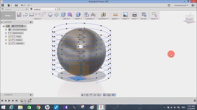 How to make a spherical coil - fusion 360 tutorial