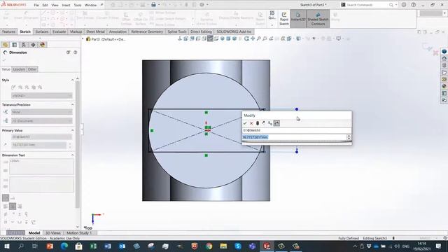 Idler Arm Part Model in SolidWorks