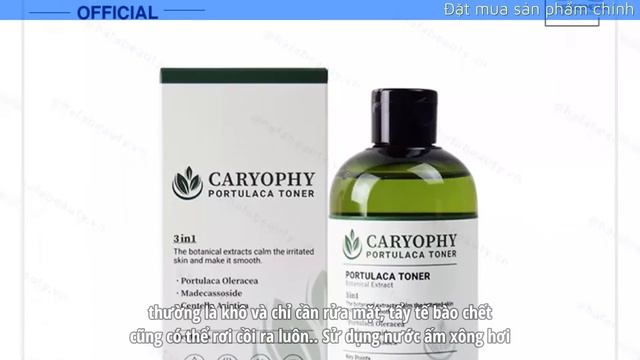 Toner Caryophy có đẩy mụn không 👉 Review Serum trị mụn Caryophy