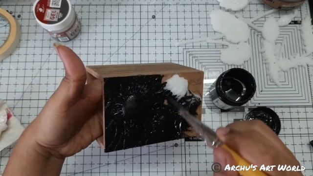 Mixed Media Altered MDF Stand || Simple and easy Mixed media techniques #learnmixedmedia
