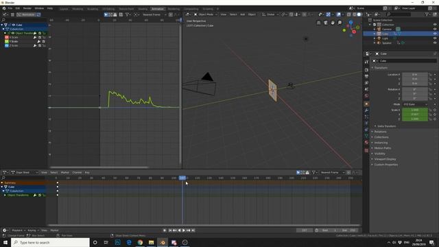 Blender 2.8 Tutorial: Bake sound to F-curve & F-curve modifier