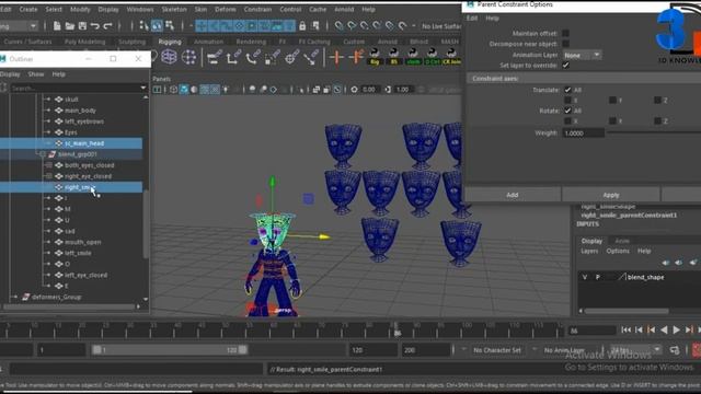 Maya Blend Shape Sliding | Big Problem Blend Shape Sliding | Fix Blend Shape Sliding Problem Maya