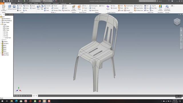 Monobloc Chair Design using Freeform Method