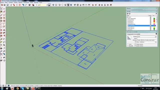 SketchUp 2015 Aula 13: Trabalhando com Camadas/Layers (Curso Básico Gratuito)
