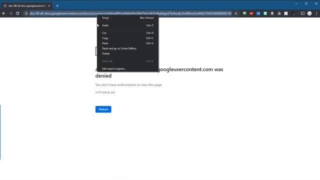 Can't download from Google Drive error