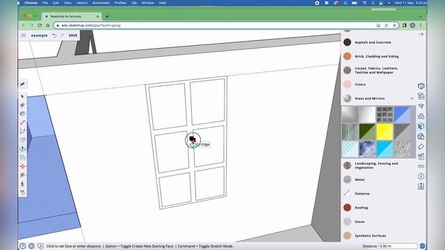 SketchUp doors, windows, sustainable features and furniture