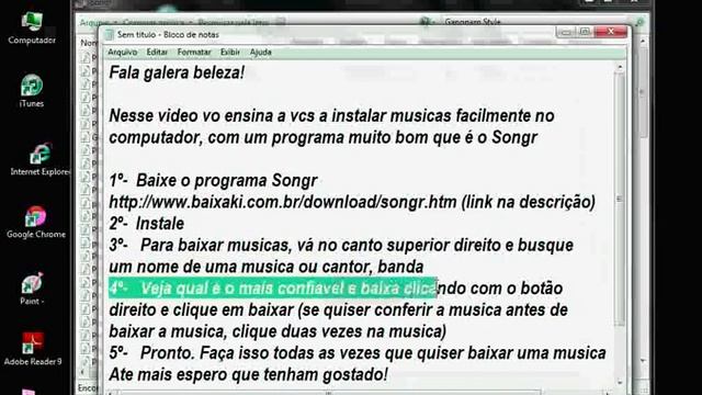 Como baixar musicas pro computador pelo Songr