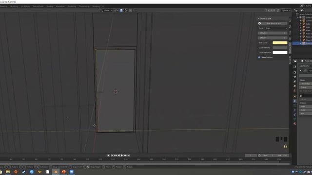 [BLENDER教學] LESSON03: 在牆壁上加上門，HOTKEY “S” & “Ctrl+R”，使用MODIFIER協助製作地腳線