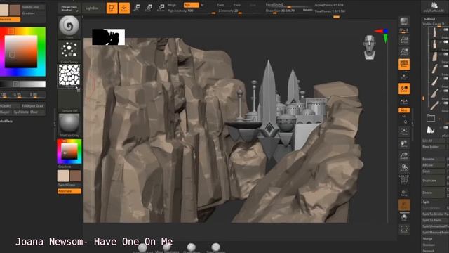 [UE5] [Maya][Zbrush] Cliffside Sci-Fi Castle Timelapse - 4