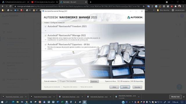 Instalación Software Autodesk 2021 - 2022 descargar Revit y Navisworks Estudiante