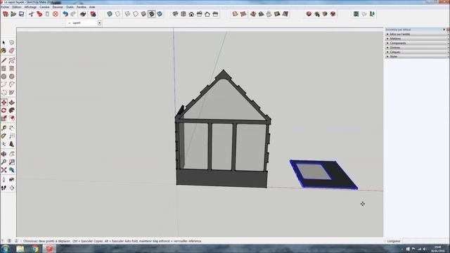 Sketchup 2016 -  3] Assembler le capot d'une mini-serre