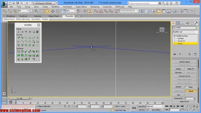 3ds Max nurbs nesneler ve araçların kullanımı-12.bölüm 3. ders