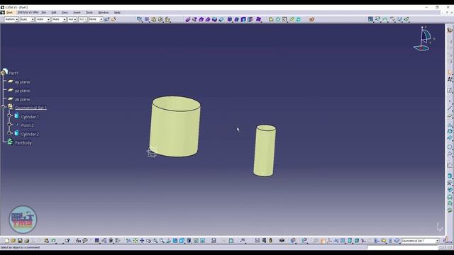 CATIA V5 Cylinder and offset Command in GSD | CATIA Surfacing Tutorial For Beginners | Ex - 3