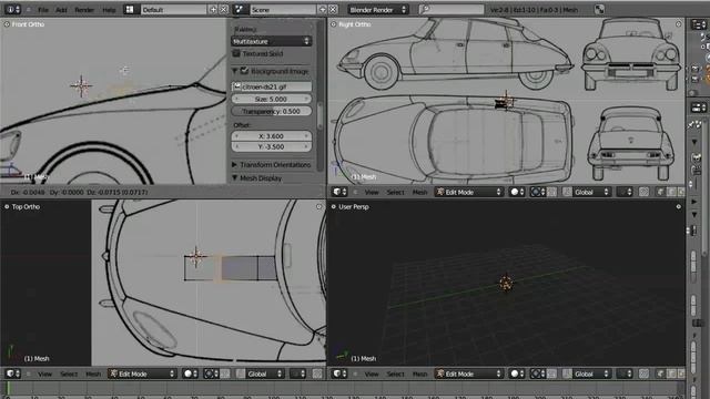 How to model a car in Blender 2.50 TUTORIAL Italian Version part1