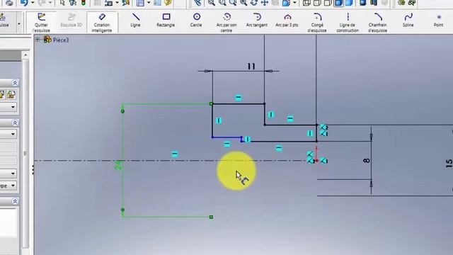 Construction pièce simple n°34 avec solidworks 2007