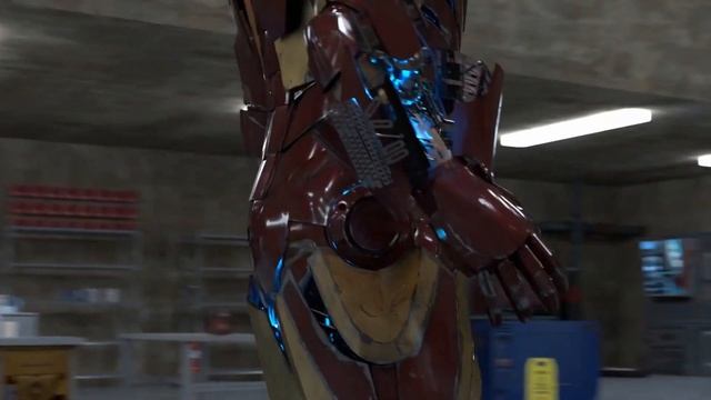 Iron man 1 suit test remake using blender