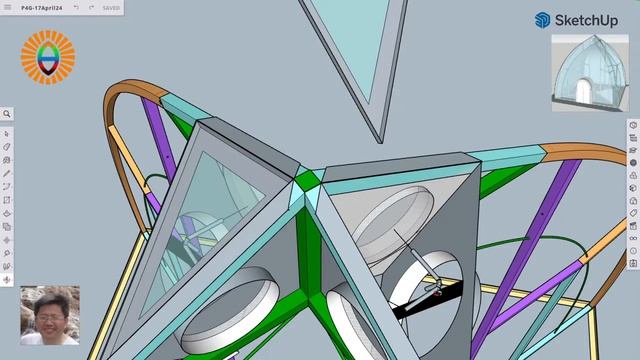 Day 40 of PyraPOD4 G-17 Backyard DIY: 2 Sketchup sessions on details of structure & bubble generato