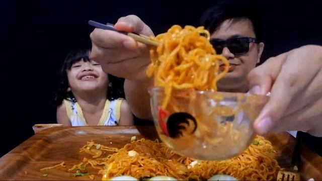MUKBANG 4 BUNGKUS MIE RICHEESE WITH NAYRA,RASANYA CANDU! #mukbang #asmr #eatingshow  