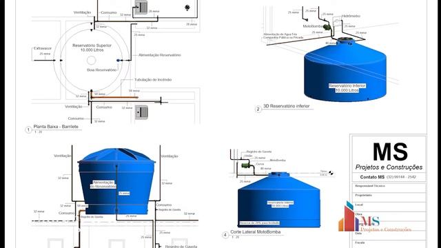 Projeto Hidrossanitario Revit e Lumion