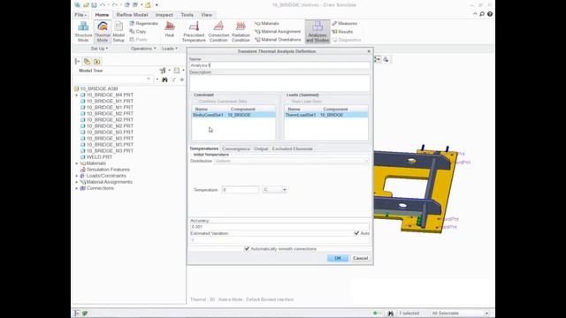 Creo Simulate - Transient Thermal Analysis