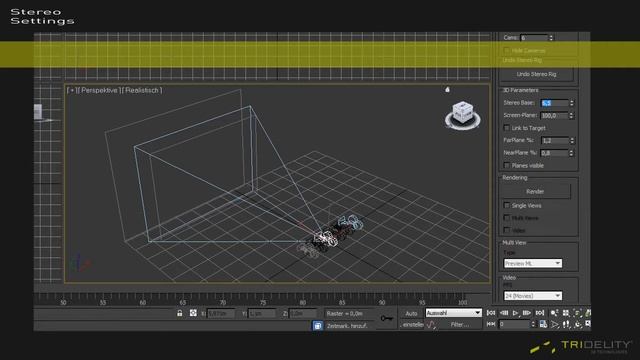 Setting The TRIDELITY Stereo Renderer properties in Autodesk® 3ds MAX