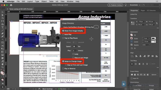 How to add an Image Sequence to your interactive document (InDesign + in5)