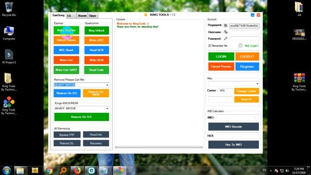 King Tools V1.0 Crack  Samsung, LG, Xiaomi, Oppo ,Unlock Bootloader