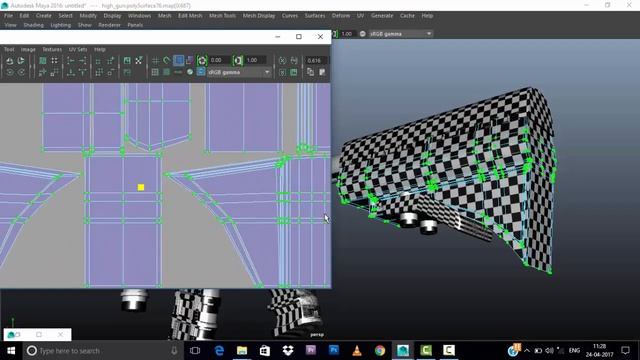 autodesk maya gun unwrapping