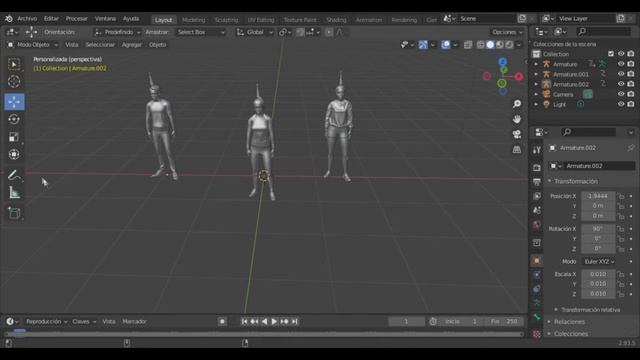 Mixamo y Sketchfab para Blender