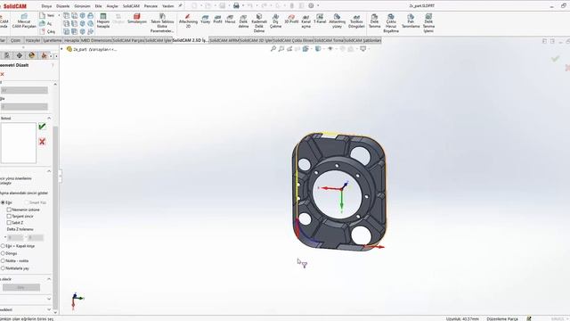 SolidCAM 2021  Profil İşleme Operasyonu