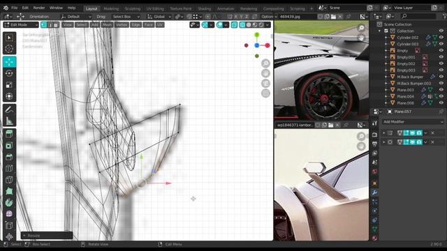 Blender car modelling... Lamborghini Veneno tutorial. (Part 17 The Side Mirrors)