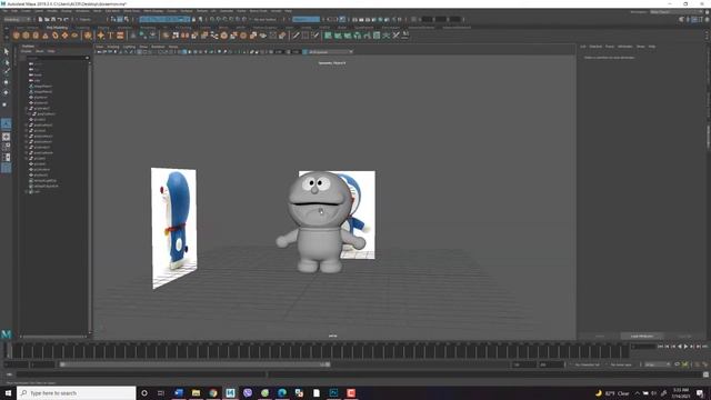 Doraemon 3D modeling in Maya