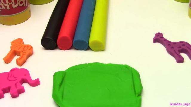Plastelin - modle zivotinja LAV, SLON,ZEBRA I ZIRAFA ! Play Doh
