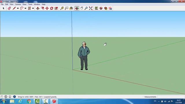 2.เริ่มต้นใช้งาน SketchUp 2015