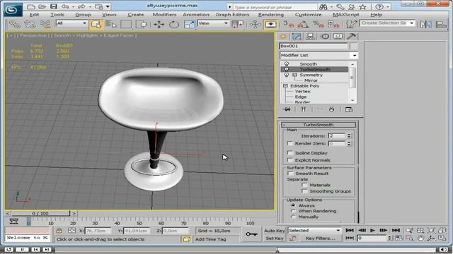 Autodesk 3ds Max - 8. Yüzey Modellemenin Alt Bölümleri - 8. Alt Yüzeyleri Pişirme