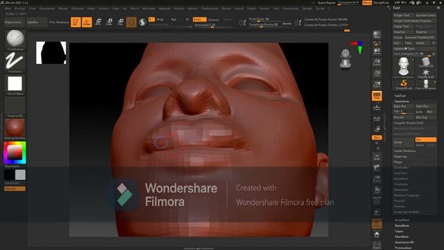 Fem Bust with polypaint- Zbrush (Student First try)