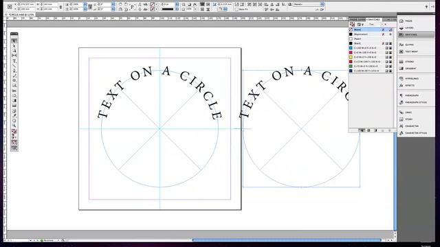 How to arch text in InDesign CC