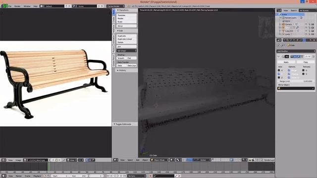 Bench Speed Modelling (Blender) Part 1/2