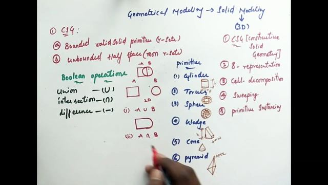 SOLID MODELLING (Section-B) | Geometric Modelling | CAD/CAM Tutorials | Chapter 03 Part 03