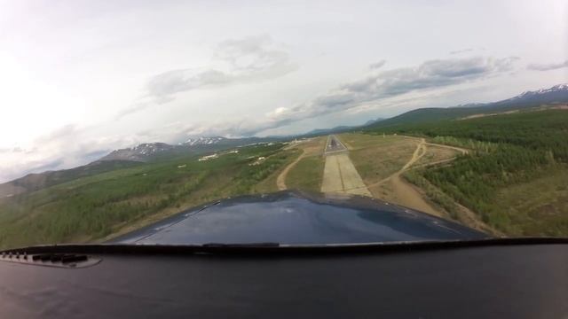 Tail & Cross wind landing at Magadan, Russia UHMM