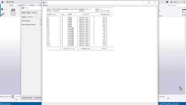 How do excel, xls, pdf report in Tekla Structures?. Tekla da excel ve pdf rapor nasıl yapılır?