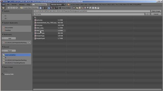 Projection Painting in Blender 2.72