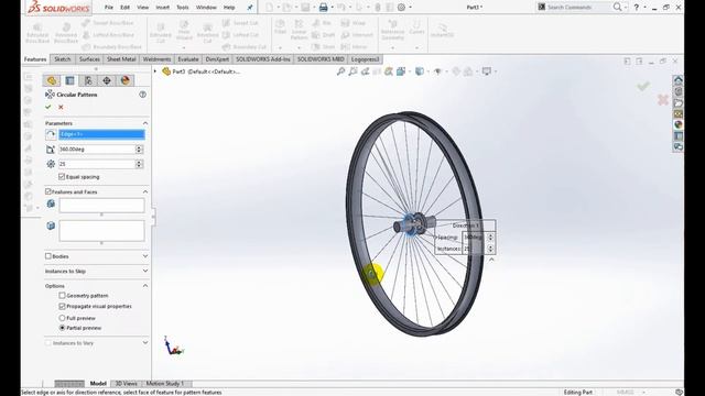 SOLIDWORKS FRONT WHEEL BICYCLE_QUICK STEP