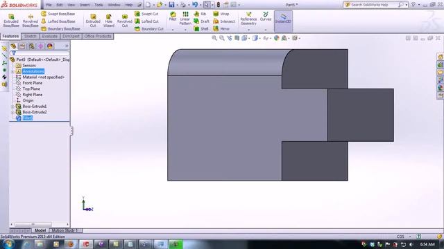 How to use Solidworks 2013   Fillet Constant Radius